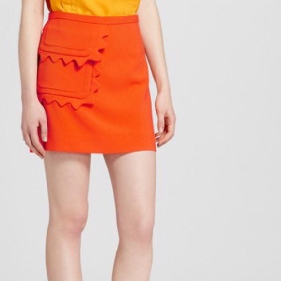 Victoria Beckham Dresses & Skirts - Victoria Beckham | Orange Scalloped Skirt